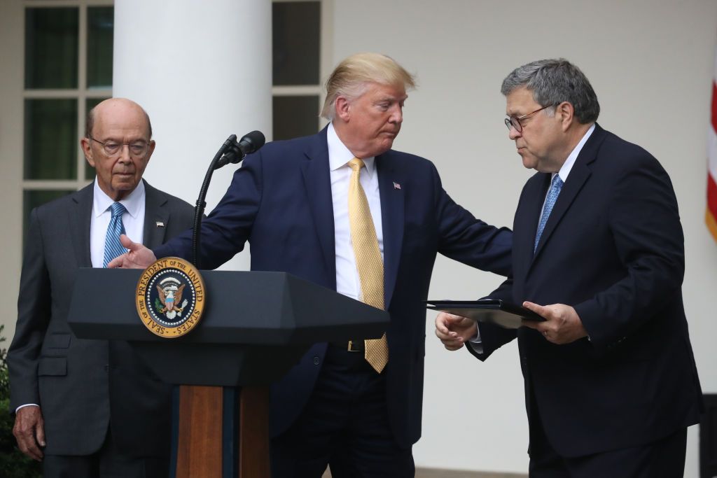 Wilbur Ross, William Barr, Trump