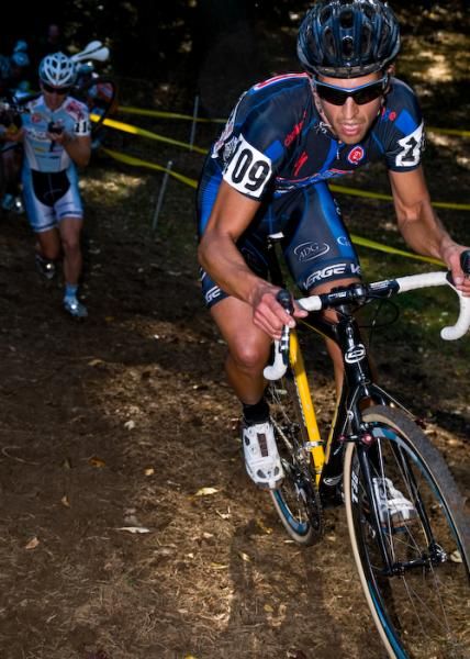 Weston Schempf (C3) goes wide as he attempts ride up the climb.