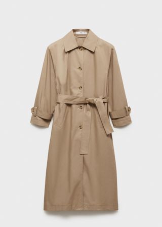 Cotton Trench Coat With Shirt Collar - Women | Mango Usa