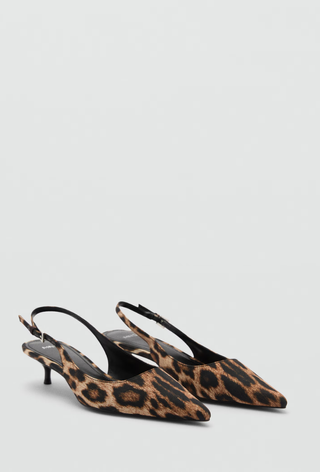 A picture of leopard print heels from Mango