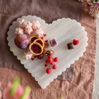 Pink Onyx Heart Serving Board