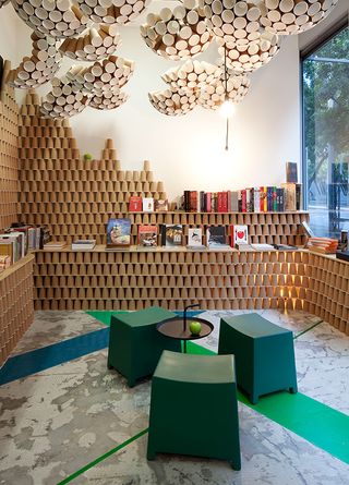 Brown paper cups used for room architecture