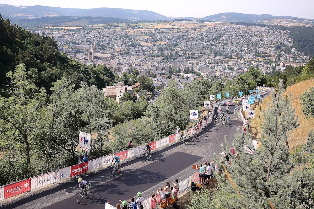 The route took riders out of town into the hills.