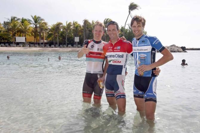 The podium of the Amstel Curacao Race