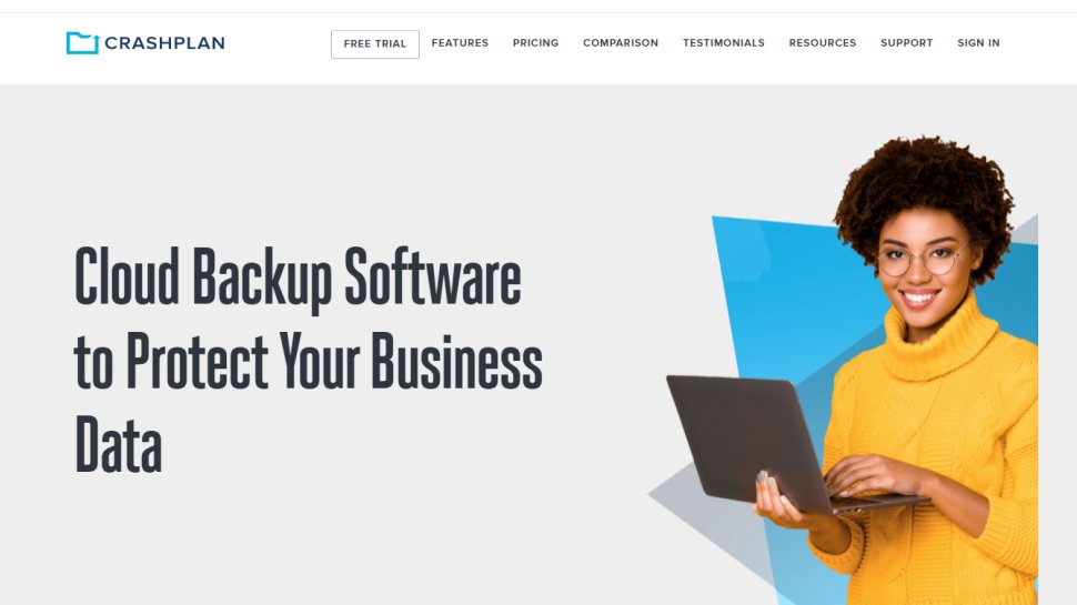 Website screenshot for CrashPlan
