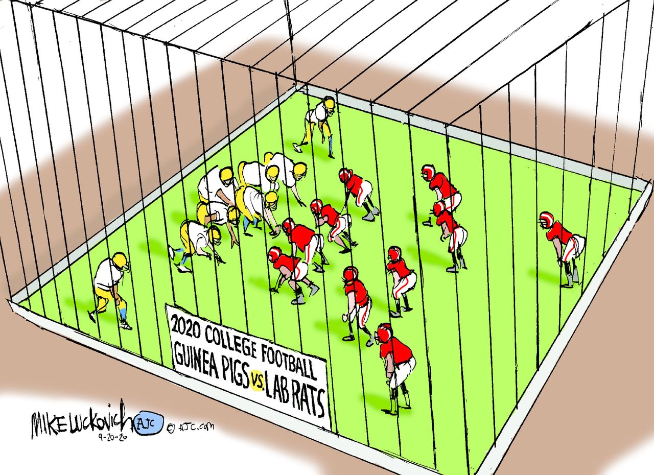 Editorial Cartoon U.S. NCAA college football COVID