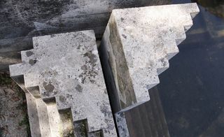 Detail of the geometric concrete masonry