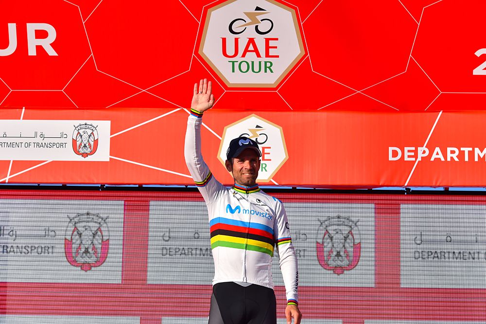 Alejandro Valverde (Movistar) wins stage 3 at UAE Tour