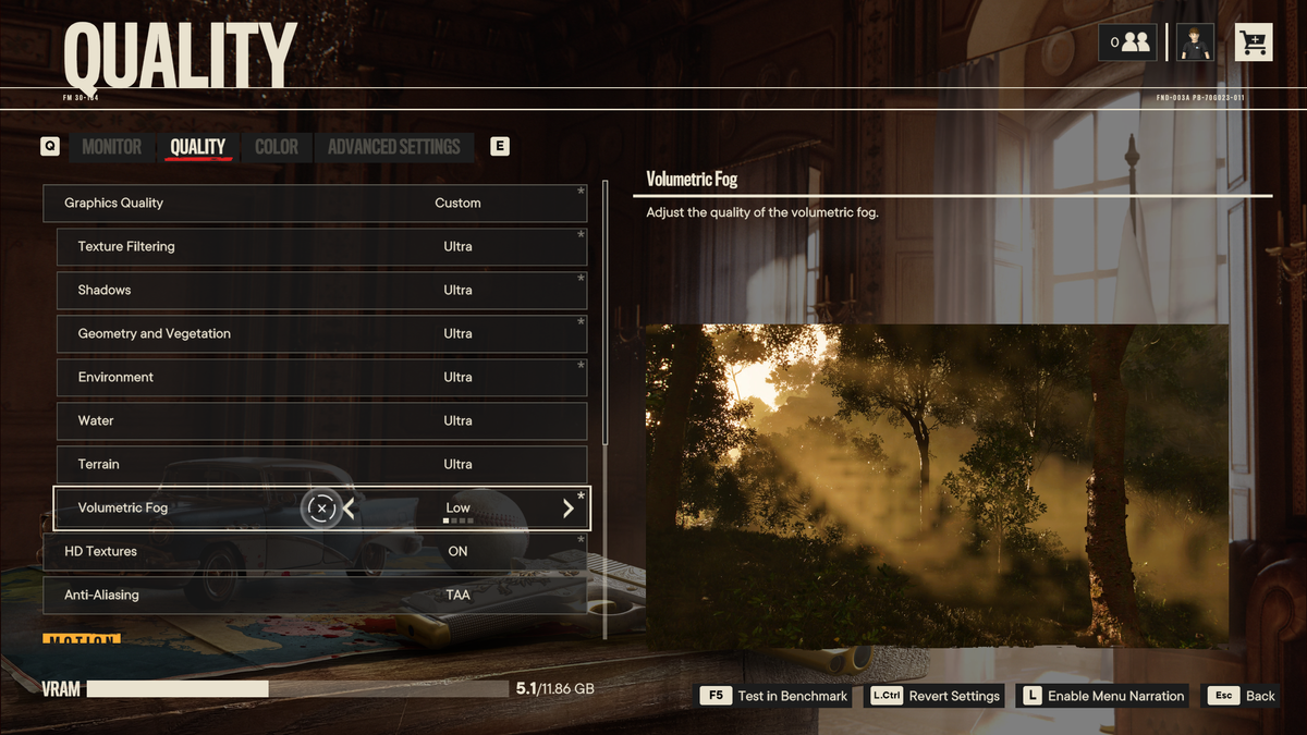 Far Cry 6 settings menu screenshots