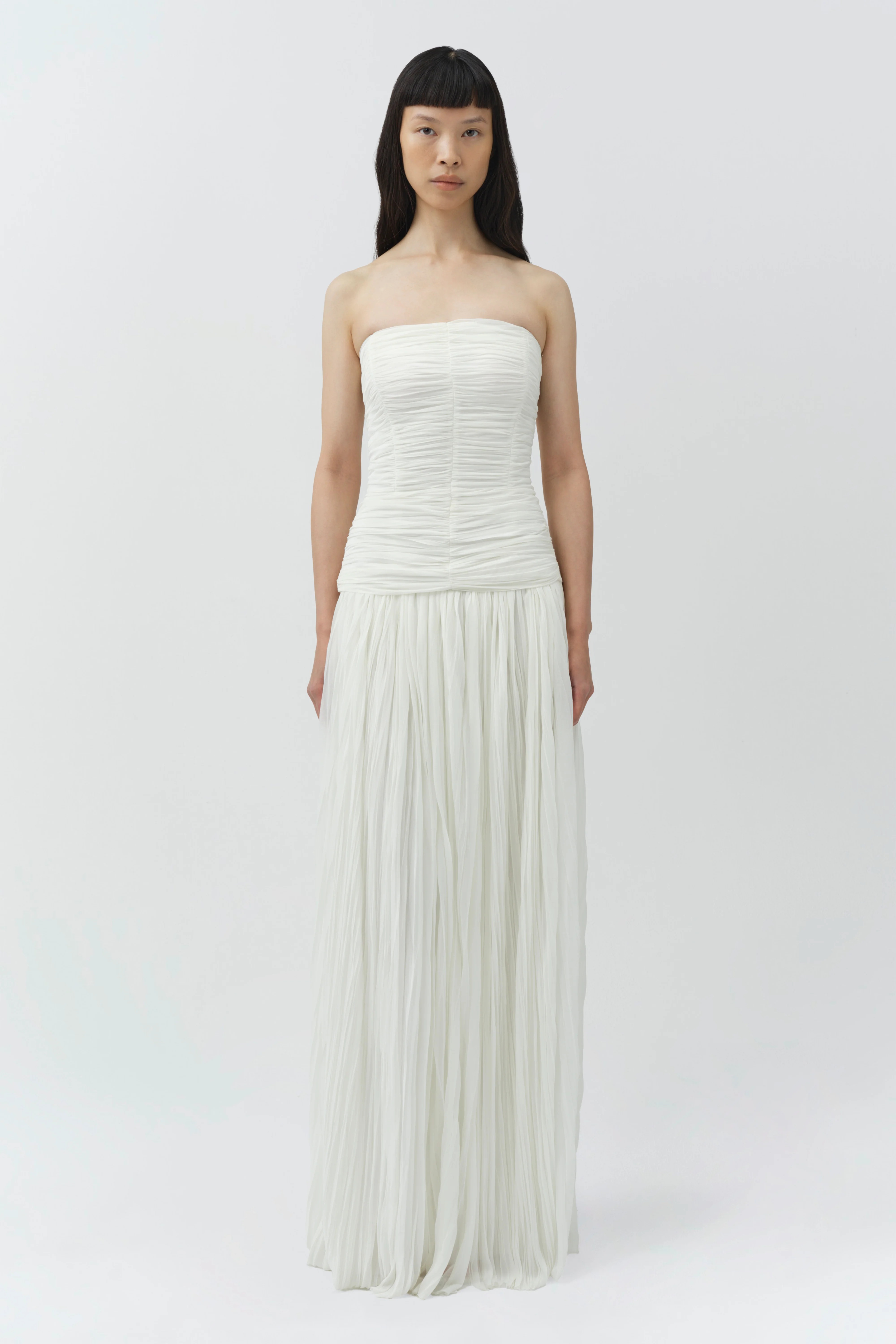 Simkhai, Danielle Crinkle Jersey Bustier Gown