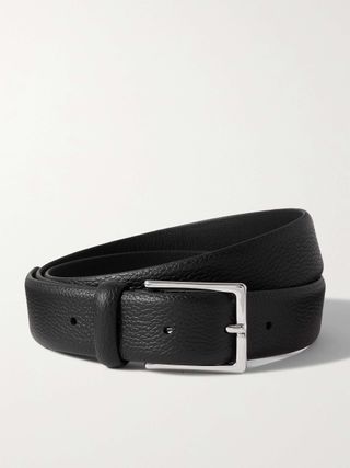 Textured-Leather Belt