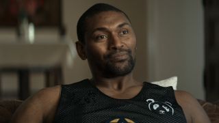 Metta Sandiford-Artest discussing "The Malice at the Palace" on Netflix's Untold