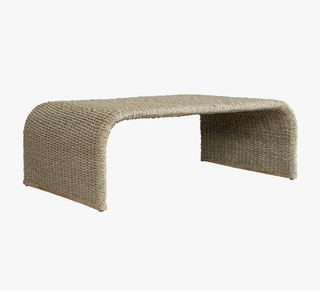 curved woven coffee table