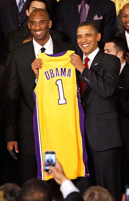 Kobe Bryant and Barack Obama.