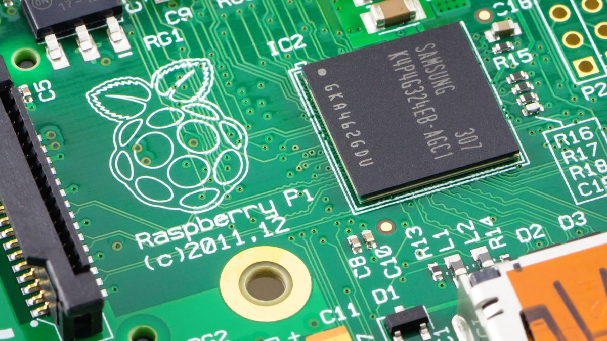 Image of Raspberry Pi running Raspberry Pi OS