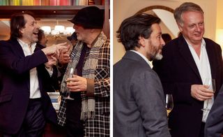 Left, Peter Saville and Ron Arad. Right, Jay Osgerby and London Design Festival director Ben Evans