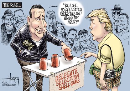 Political Cartoon U.S. Trump Cruz Delegates