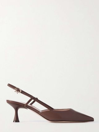 Gianvito Rossi, Ascent 55 Leather Slingback Pumps