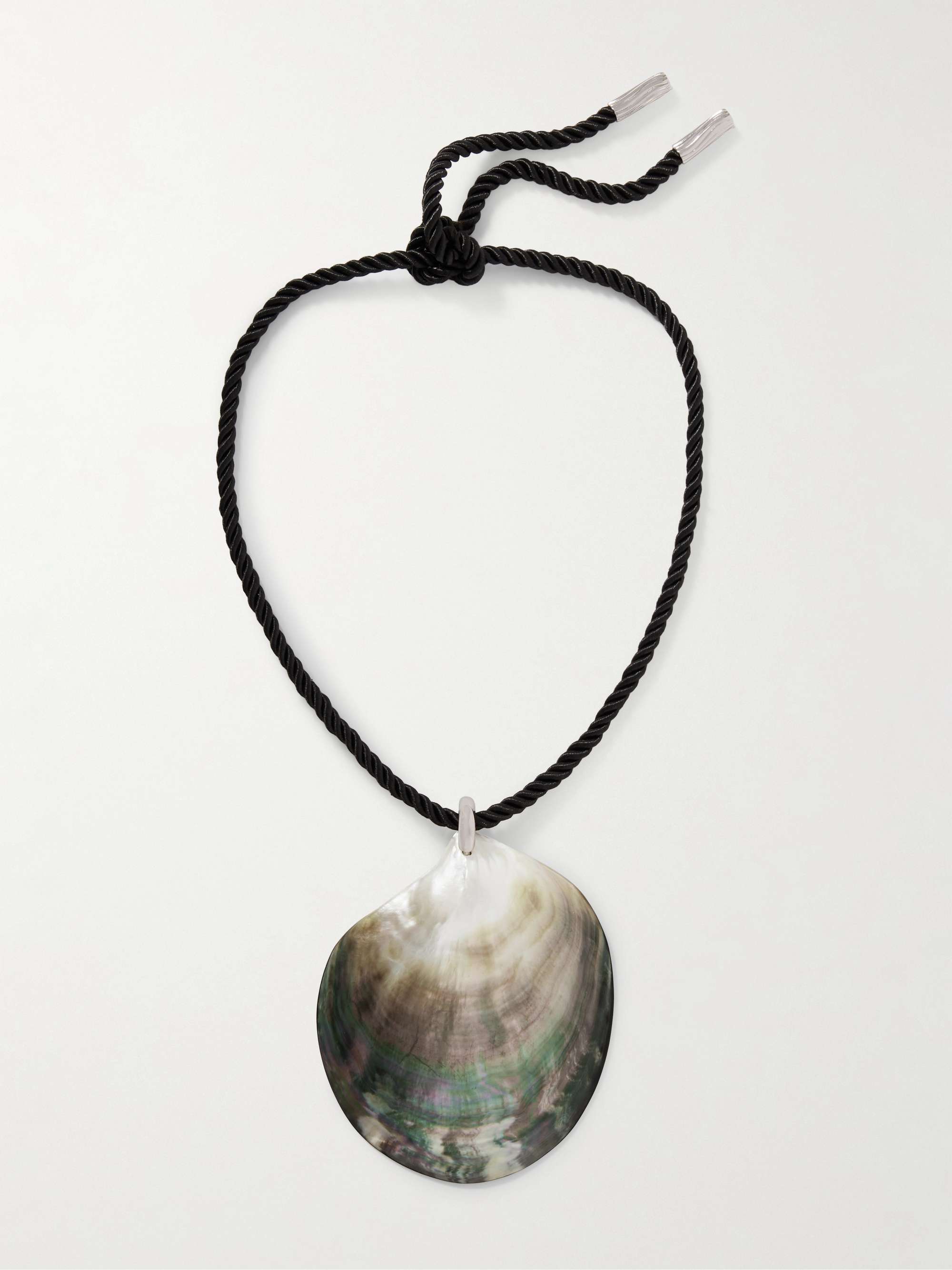 Lamar Silver-Plated, Shell and Rope Necklace
