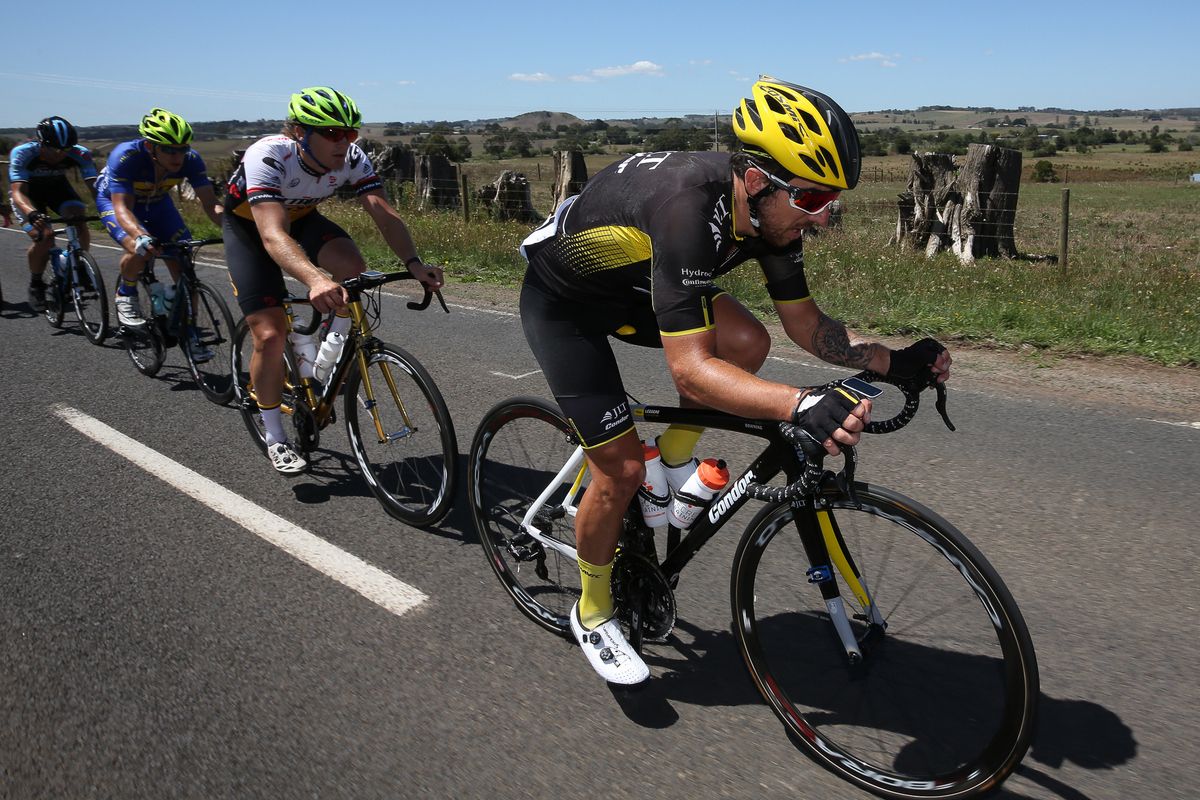 Russ Downing was in the breakaway today