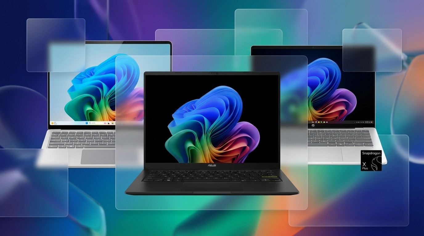 ASUS VivoBook 16, HP OmniBook 5, and Surface Laptop 7