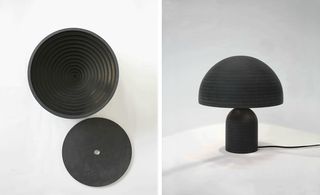 Black lamp shade with black body