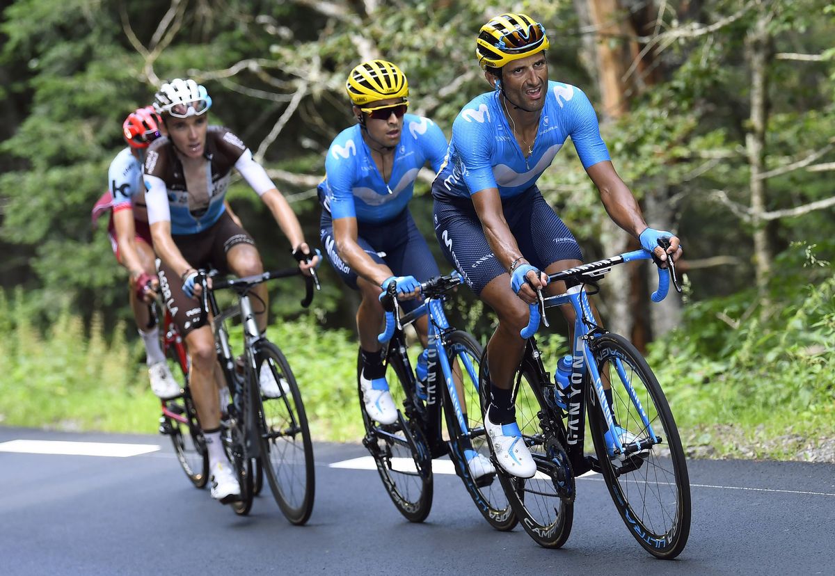 Daniele Bennati helps Mikel Landa get away with Romain Bardet and Ilnur Zakarin