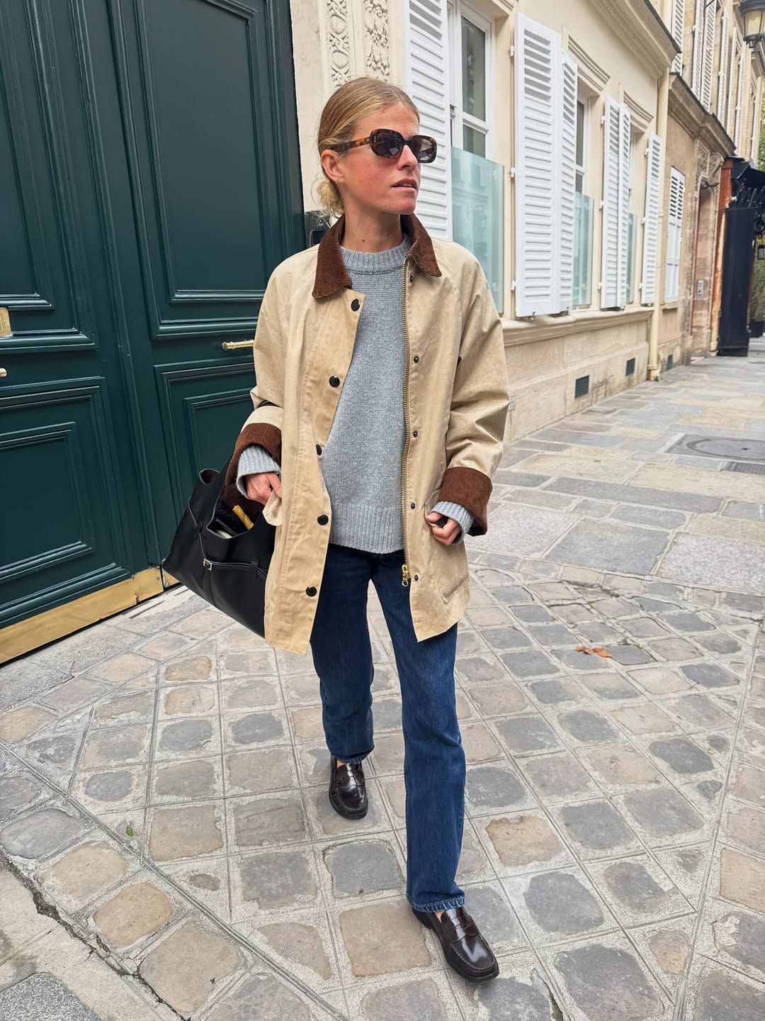 Alice wearing barn jacket