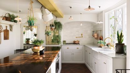 Classic kitchen by deVOL in white with kitchen island