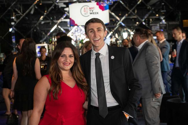 NBC Universal Local honorees Angie Grande (l.), director of streaming news channels, and Seth Rubinroit, manager, content integrations and audio.