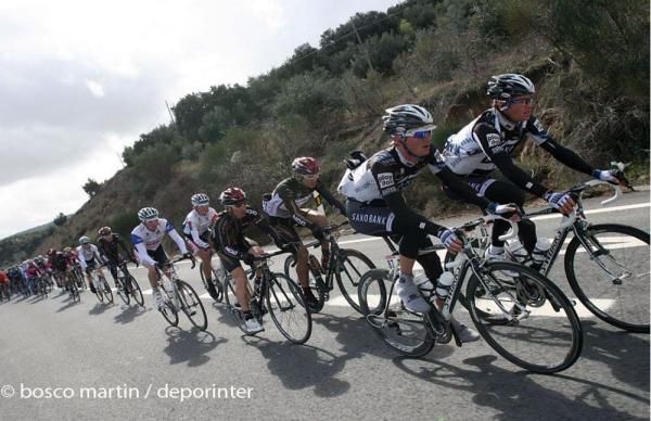 Saxo Bank teammates Andr&eacute; Steensen and Jacob Fuglsang