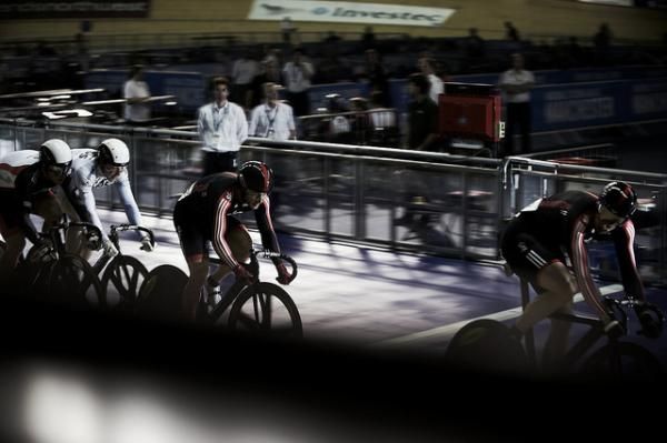 An artistic view of the men's keirin
