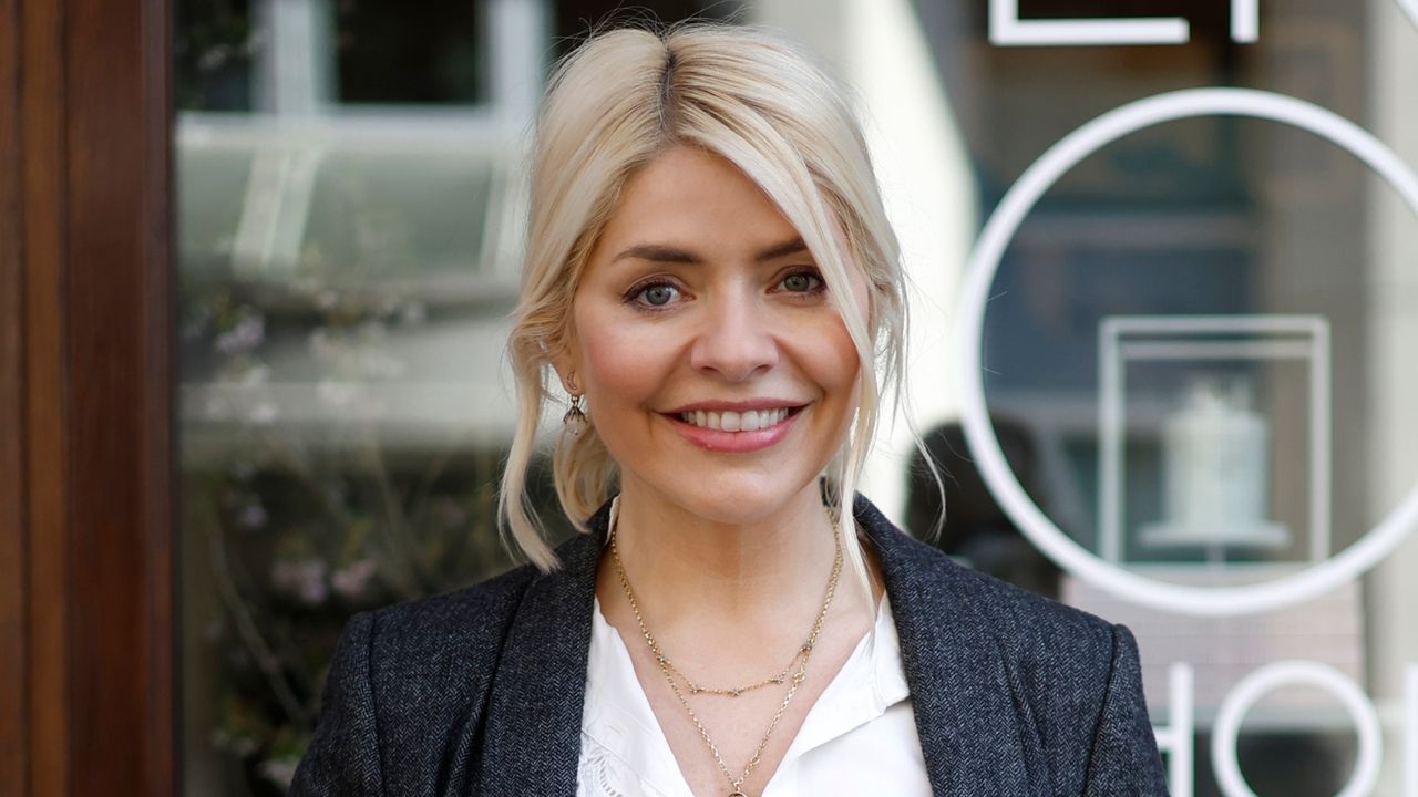 Holly Willoughby attends the Wylde Moon pop-up boutique at the ENO at London Coliseum on March 26, 2022 in London, England.