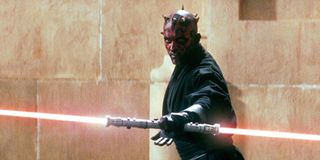 Star Wars: Episode I - The Phantom Menace Darth Maul with his lightsaber in hand