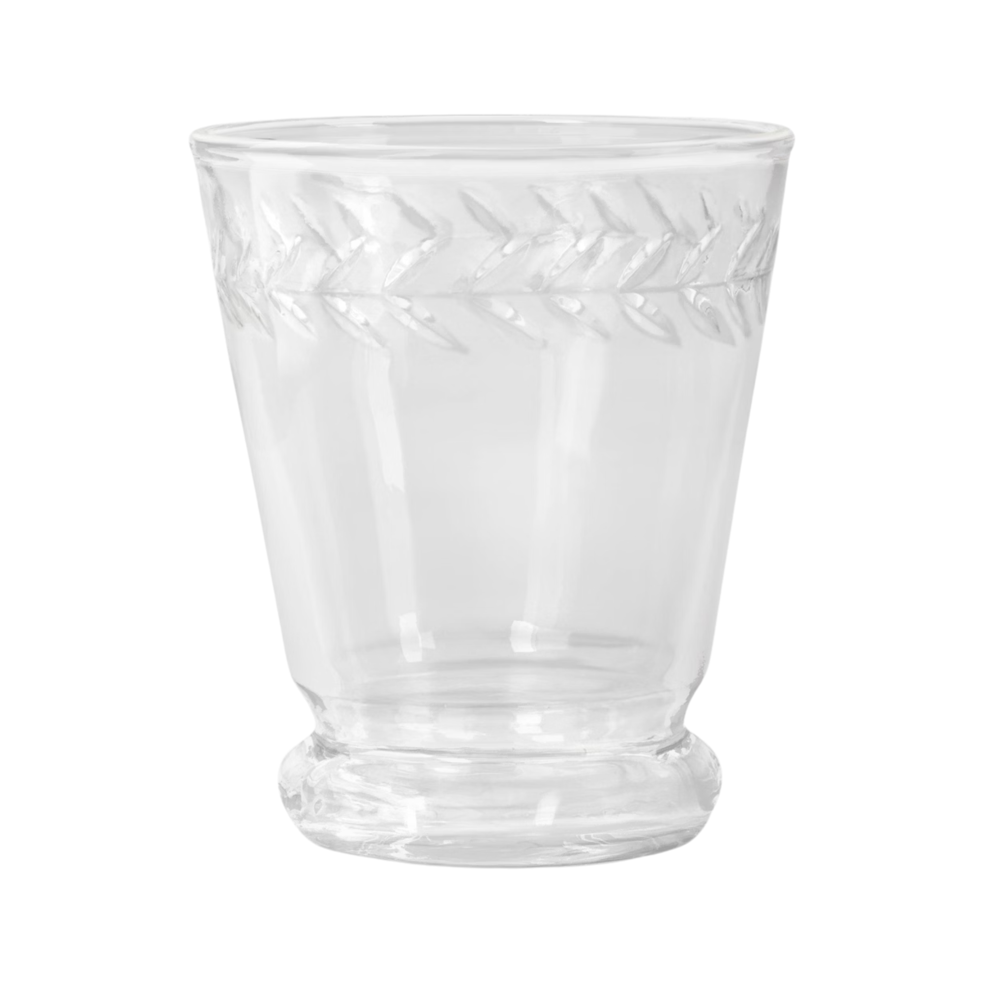 a glass cup