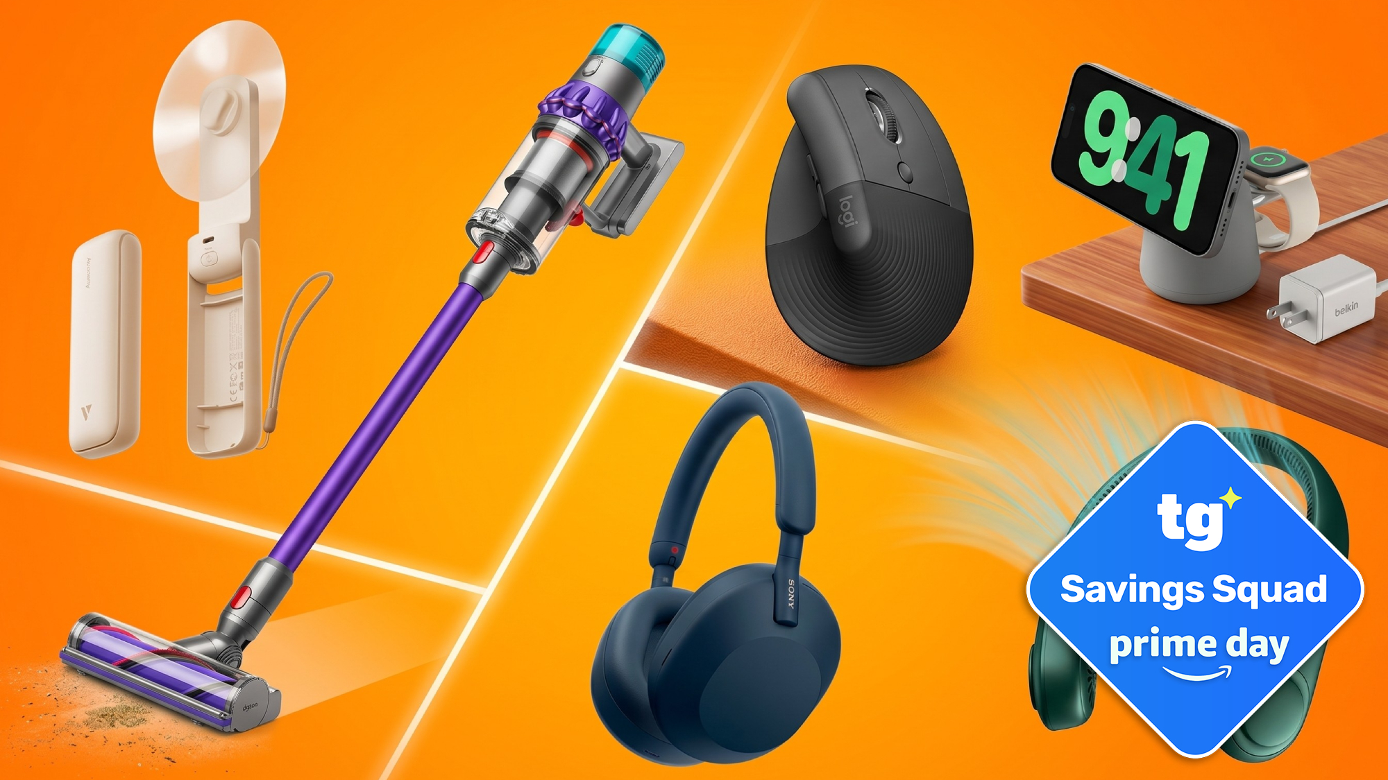 Collage of items on sale for Prime Day
