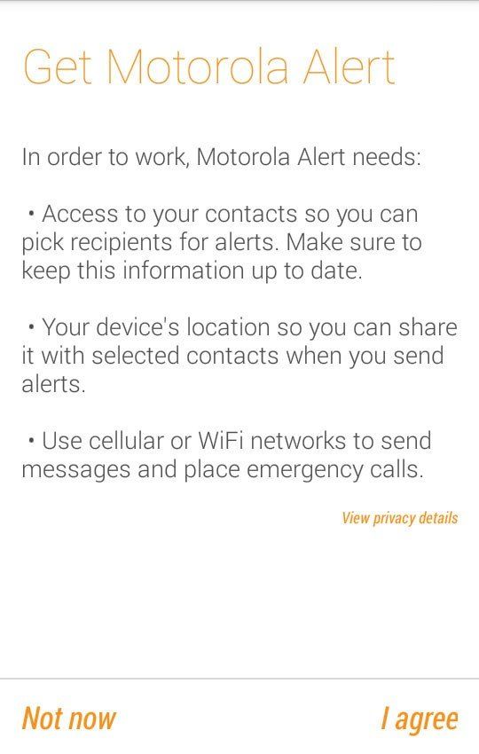 Motorola Alert setup