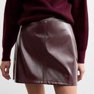 faux leather skirt