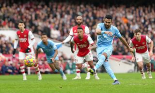 Riyad Mahrez scored from the penalty