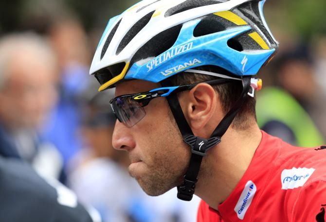 Vuelta leader Vincenzo Nibali (Astana) faces the queen stage
