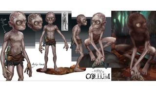 The Art of The Lord of the Rings Gollum; concept art of the character Gollum