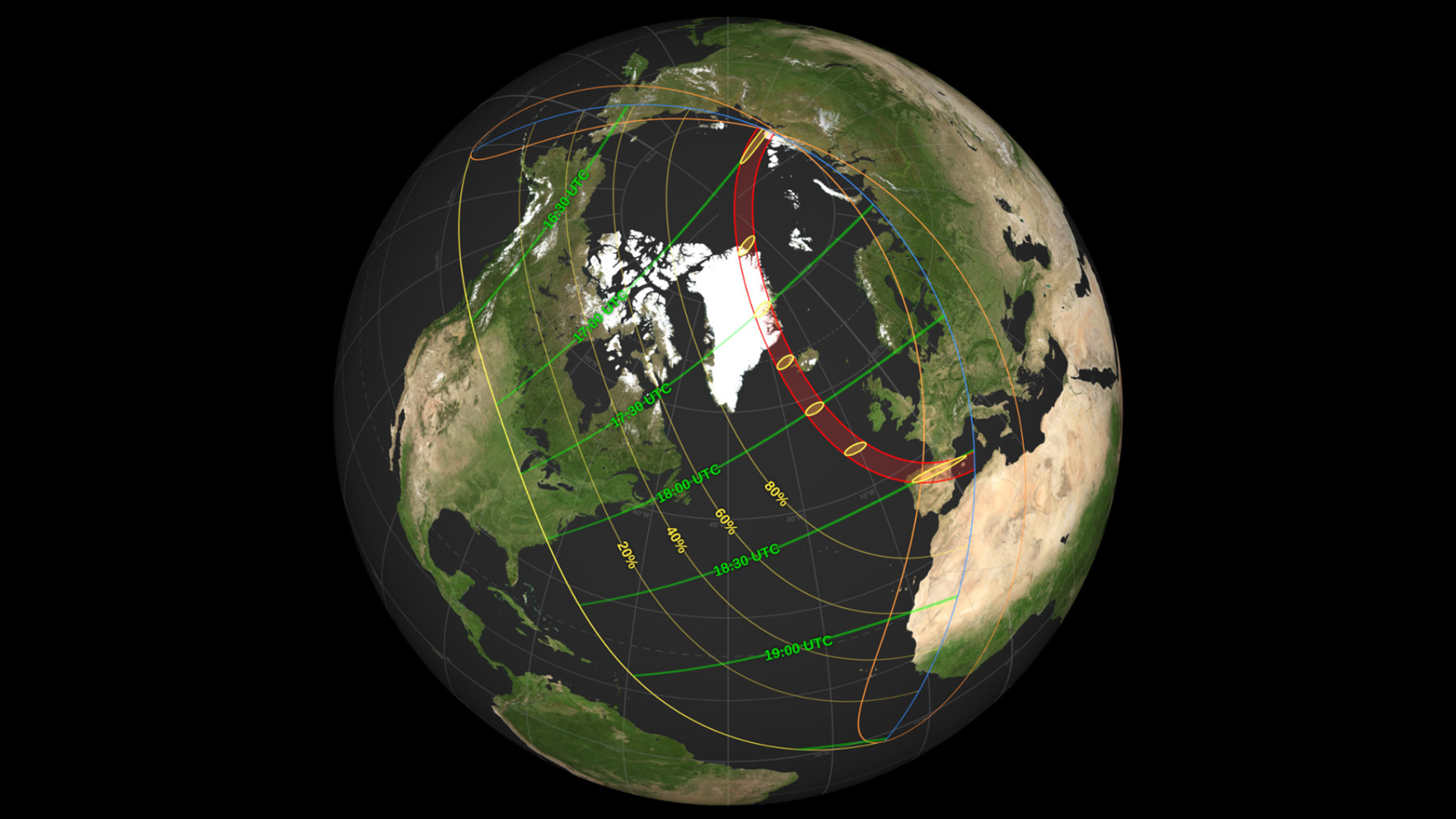 A 3D illustration of the Earth with lines across it. 