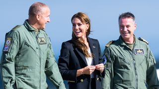 Catherine, Princess Of Wales during her visit to Royal Naval Air Station Yeovilton