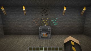 תנור פיצוץ Minecraft - מגוון עפרות סביב תנור פיצוץ