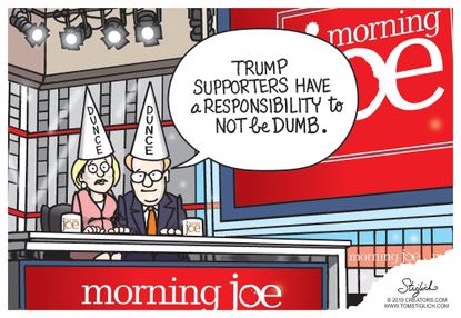 Political Cartoon U.S. Morning Joe Calls On Trump Supporters