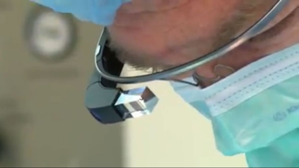 A doctor wore Google Glass during surgery.