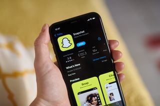 Snapchat app on an iPhone