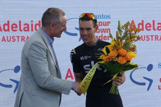 Richie Porte (Team Sky) on the podium