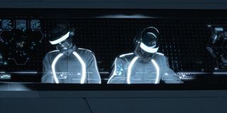 Tron: Legacy Daft Punk manning the turntables at the End of Line club