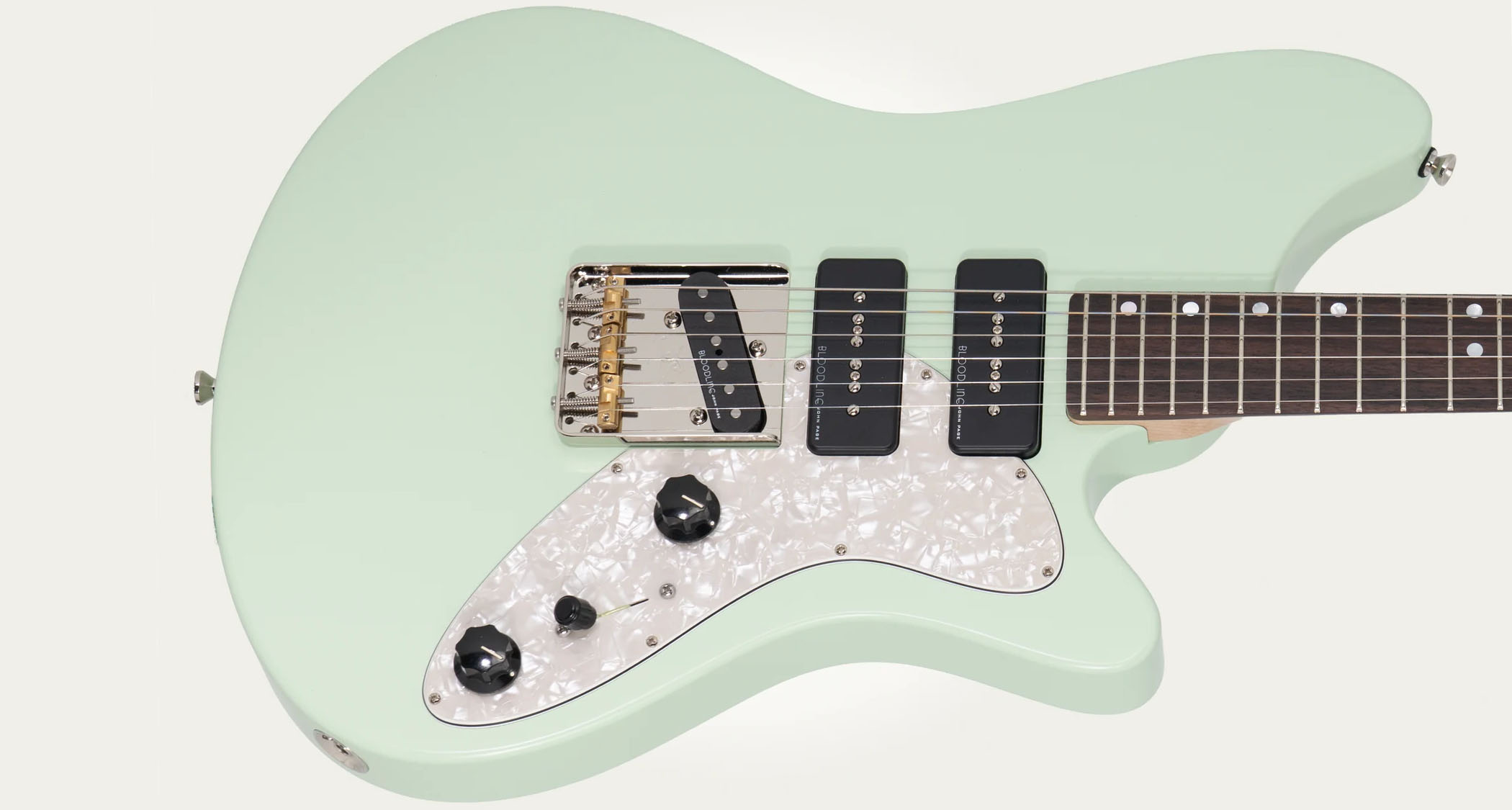 John Page The DL: available in Black, White, Retro Mint and Tahitian Coral, this premium S/P90/P90 electric is steeped in classic American custom shop quality.
